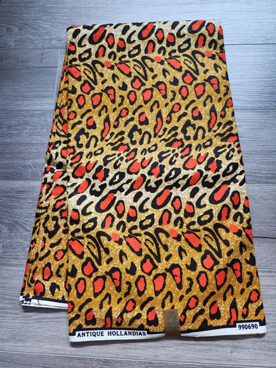 Animal Print Brown African Print Fabric, Ankara Fabric