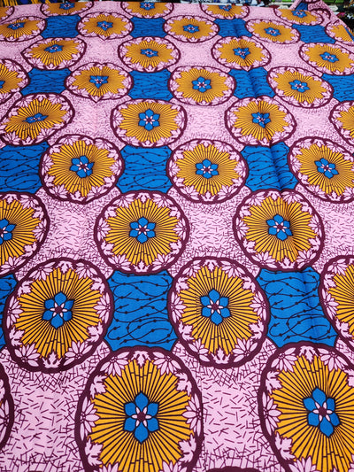 Pink African Print Fabric ACS2209