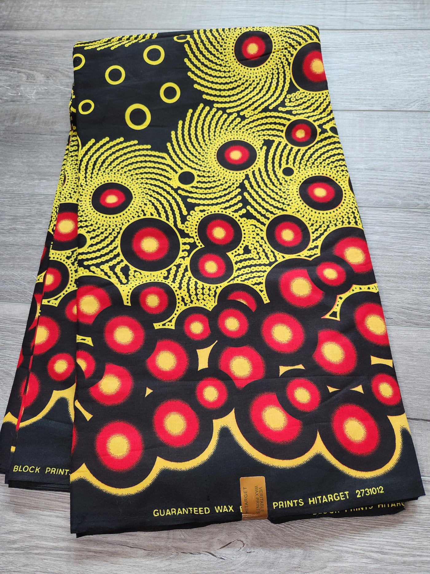 Black and Red African Print Fabric, Ankara Fabric