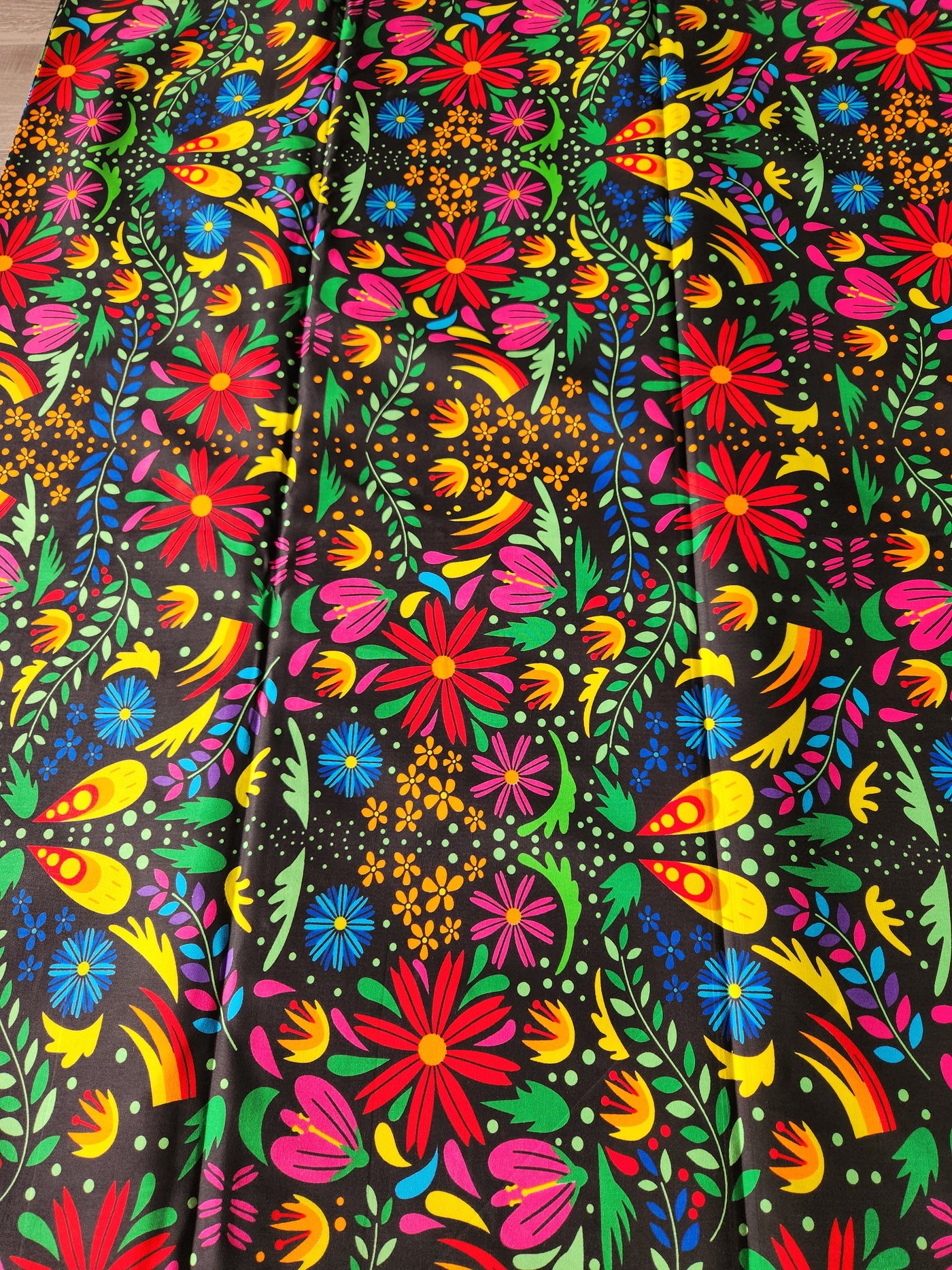 Black Multicolor African Print Fabric, Ankara Fabric, AF181