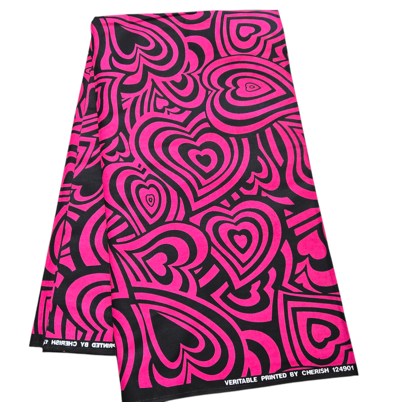 Pink and Black African Print Fabric, Ankara Fabric, 100% Cotton Fabric, AF355