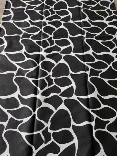 Black and White Monochrome African Print Fabric, Ankara Fabric, AF142