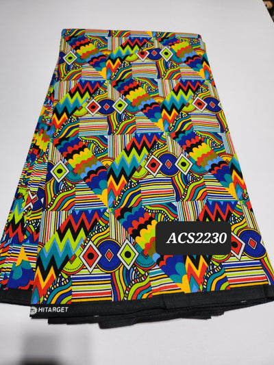 Green African Print Ankara Fabric ACS2230