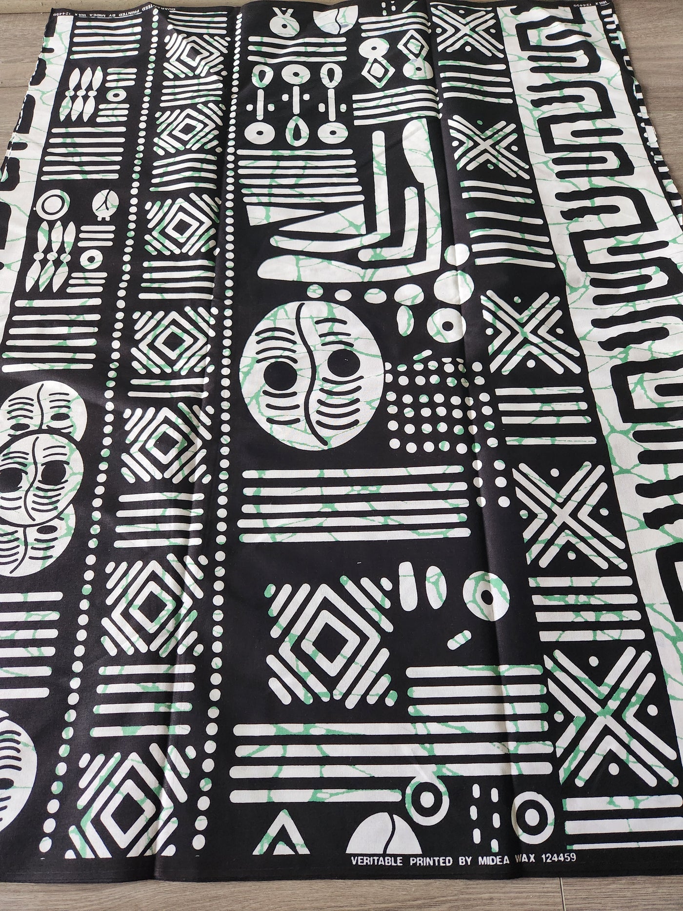 Black and White African Print Fabric, Ankara Fabric, AF94