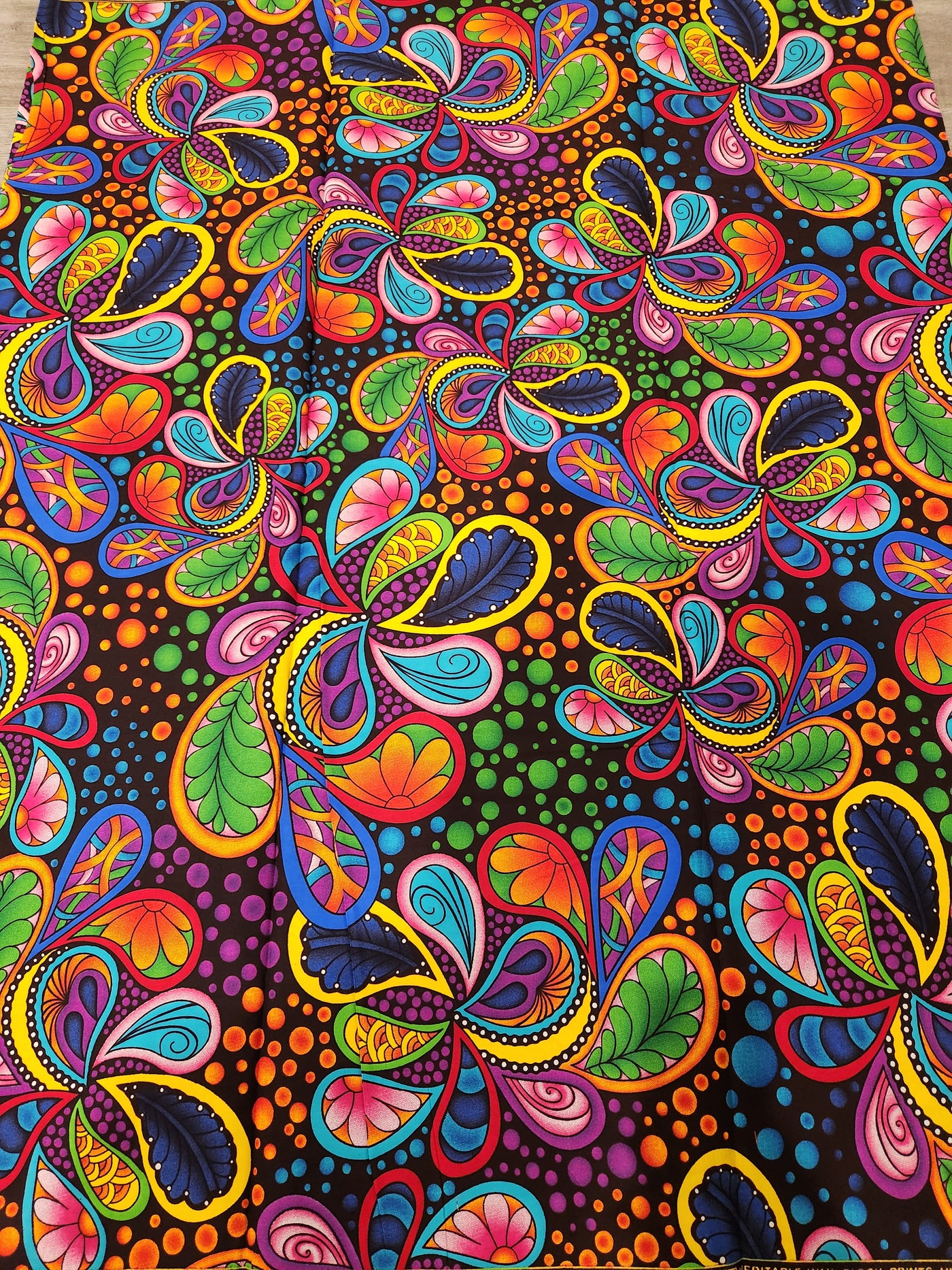 Brown and Orange African Print Fabric, Ankara Fabric, AF205