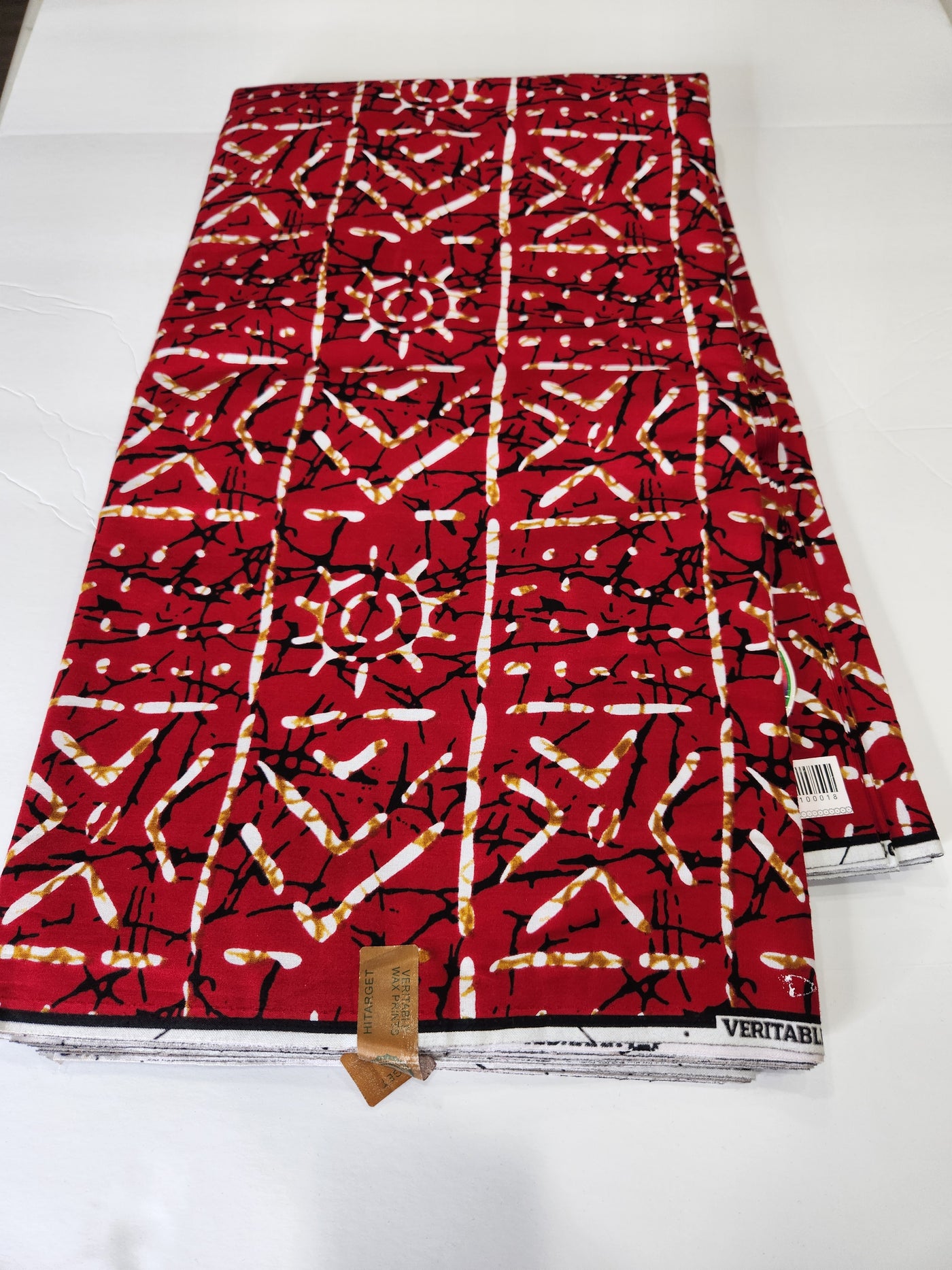 Luxury Red and White Tribal Ankara Fabric