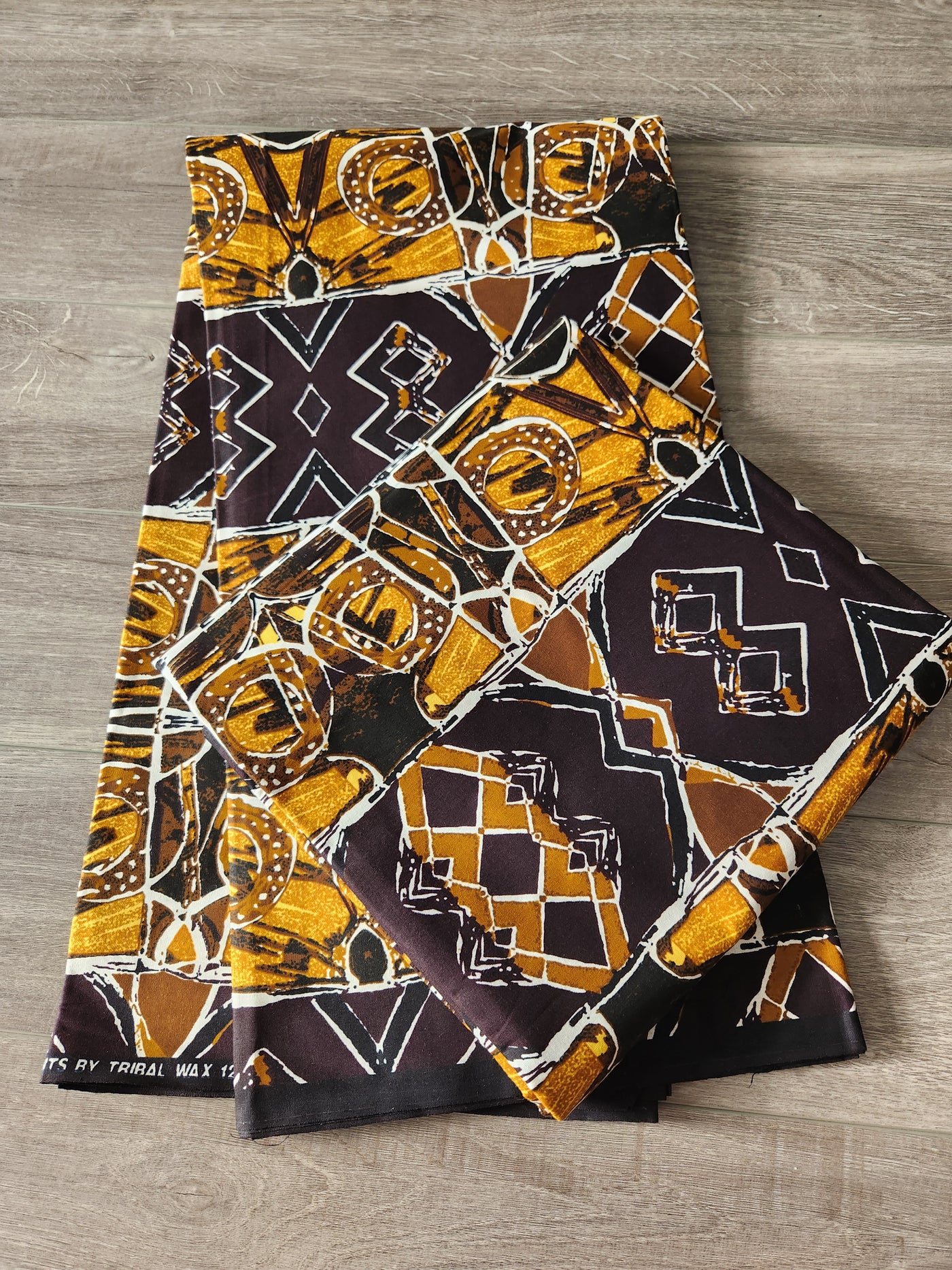 Brown and Black African Print Fabric, Ankara Fabric AF23