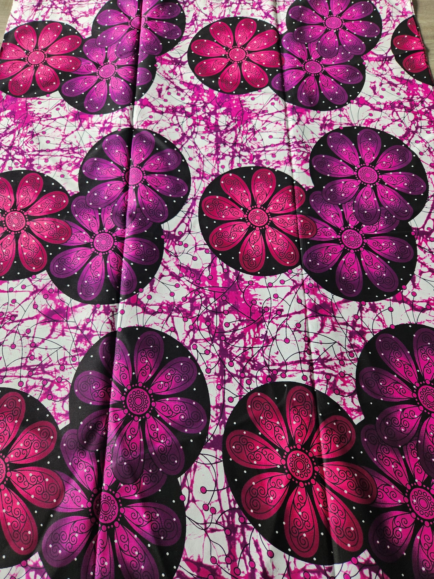 Off White and Pink African Print Fabric, Ankara Fabric, AF213