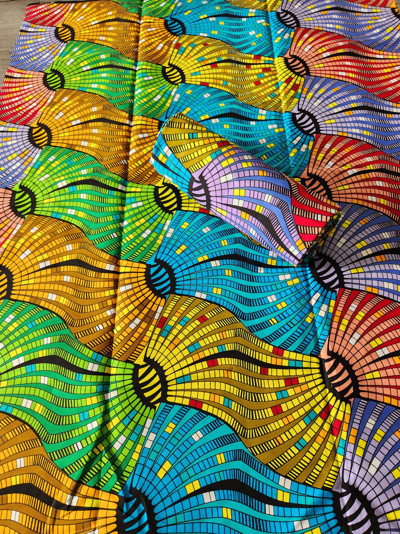 Multicolor African Print Fabric, Ankara Fabric, AF126