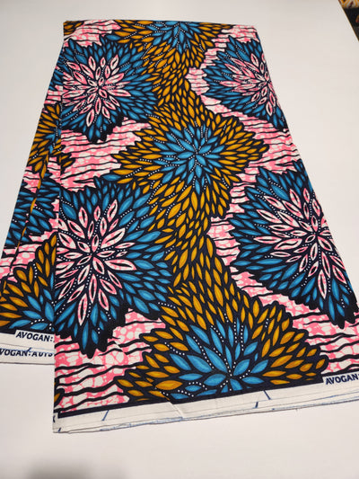 Pink African Print Fabric ACS2210