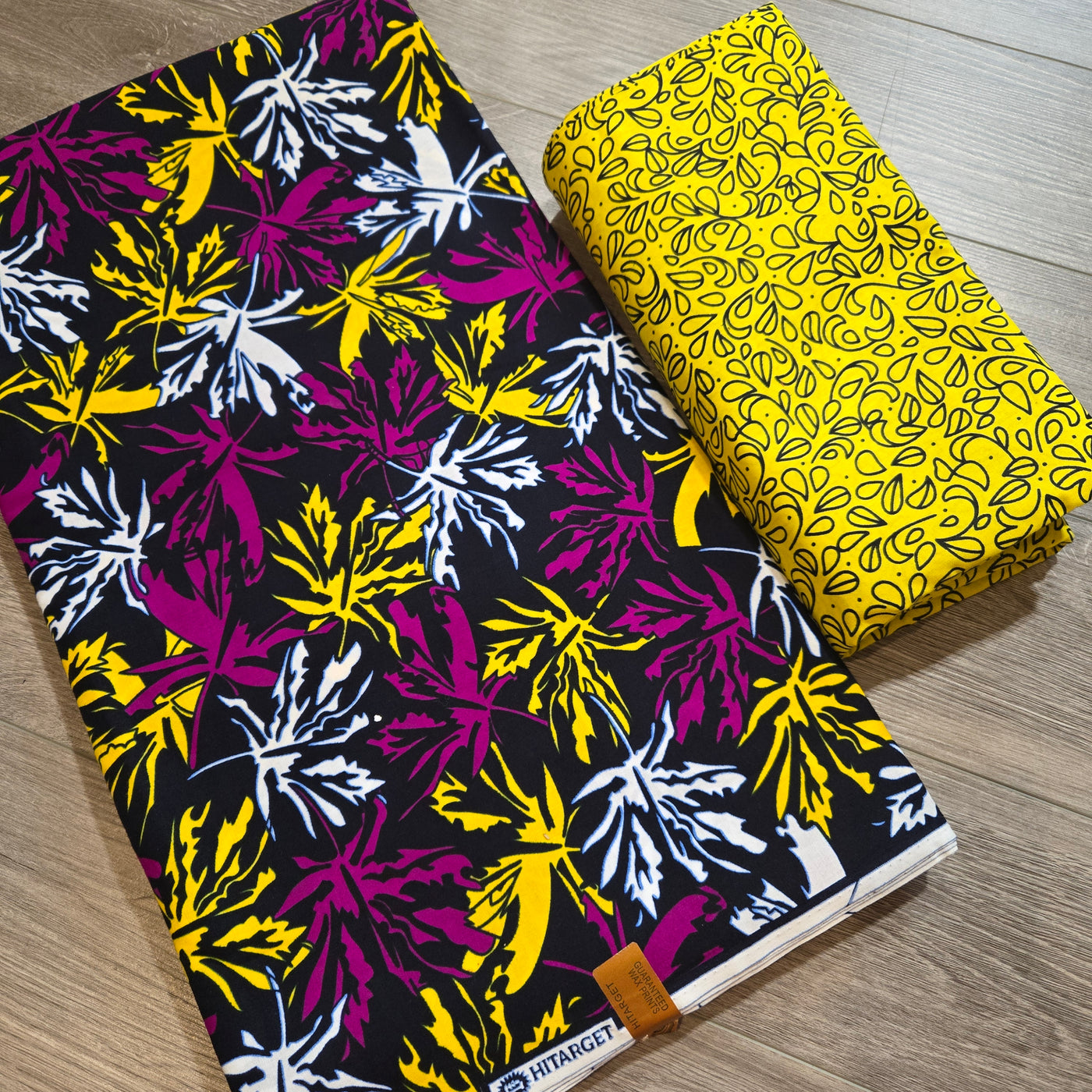 Purple and Yellow Mix and Match African Print Fabric, Ankara Fabric, 100% Cotton Fabric