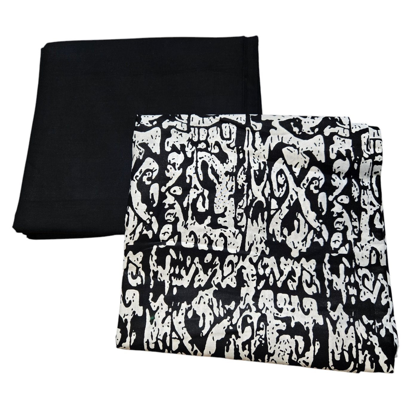 Black and White Monochrome Mix and Match African Print Fabric, Ankara Fabric, 100%Cotton Fabric