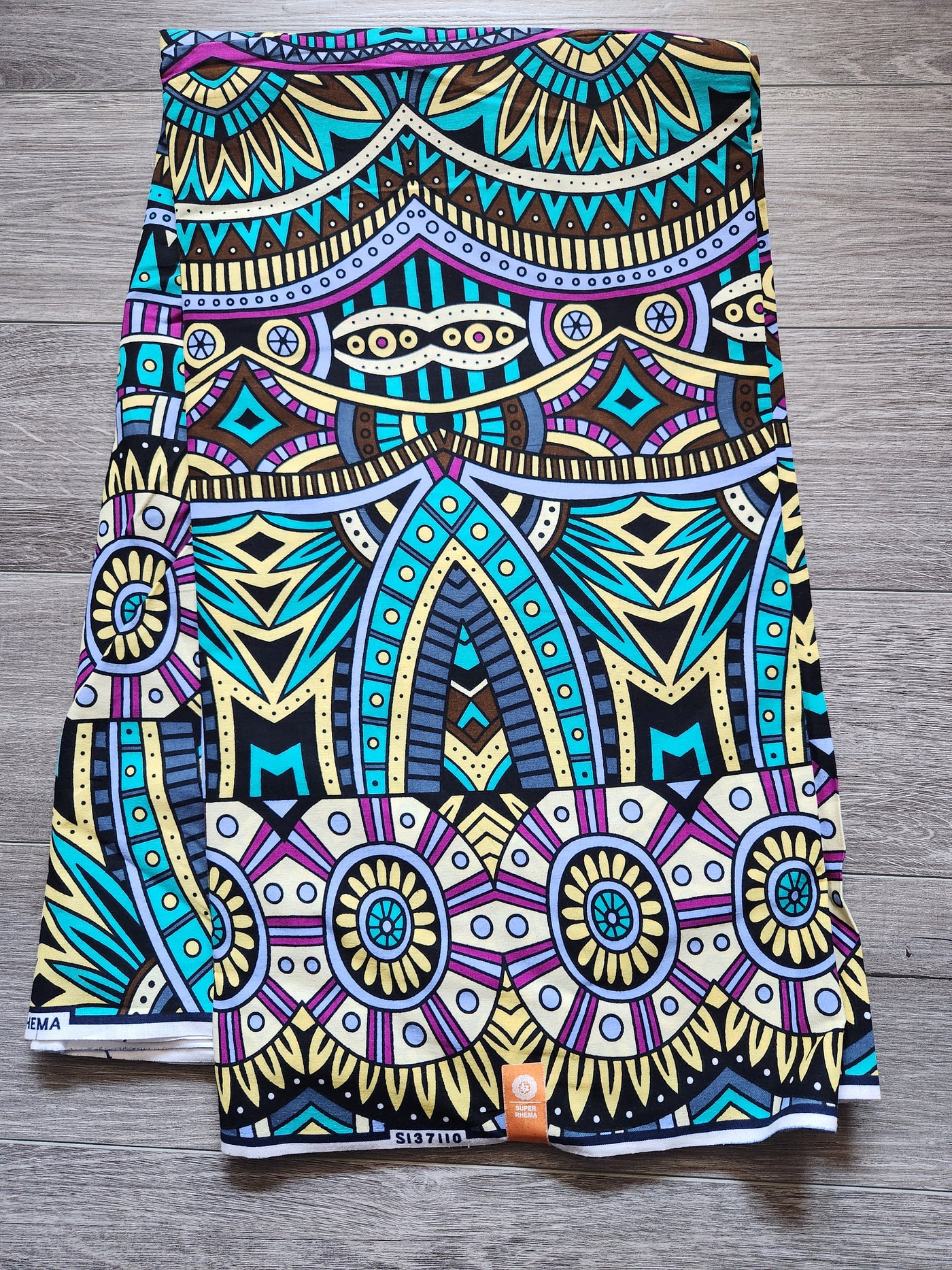 Blue and Purple African Print Fabric, Ankara Fabric, AF226