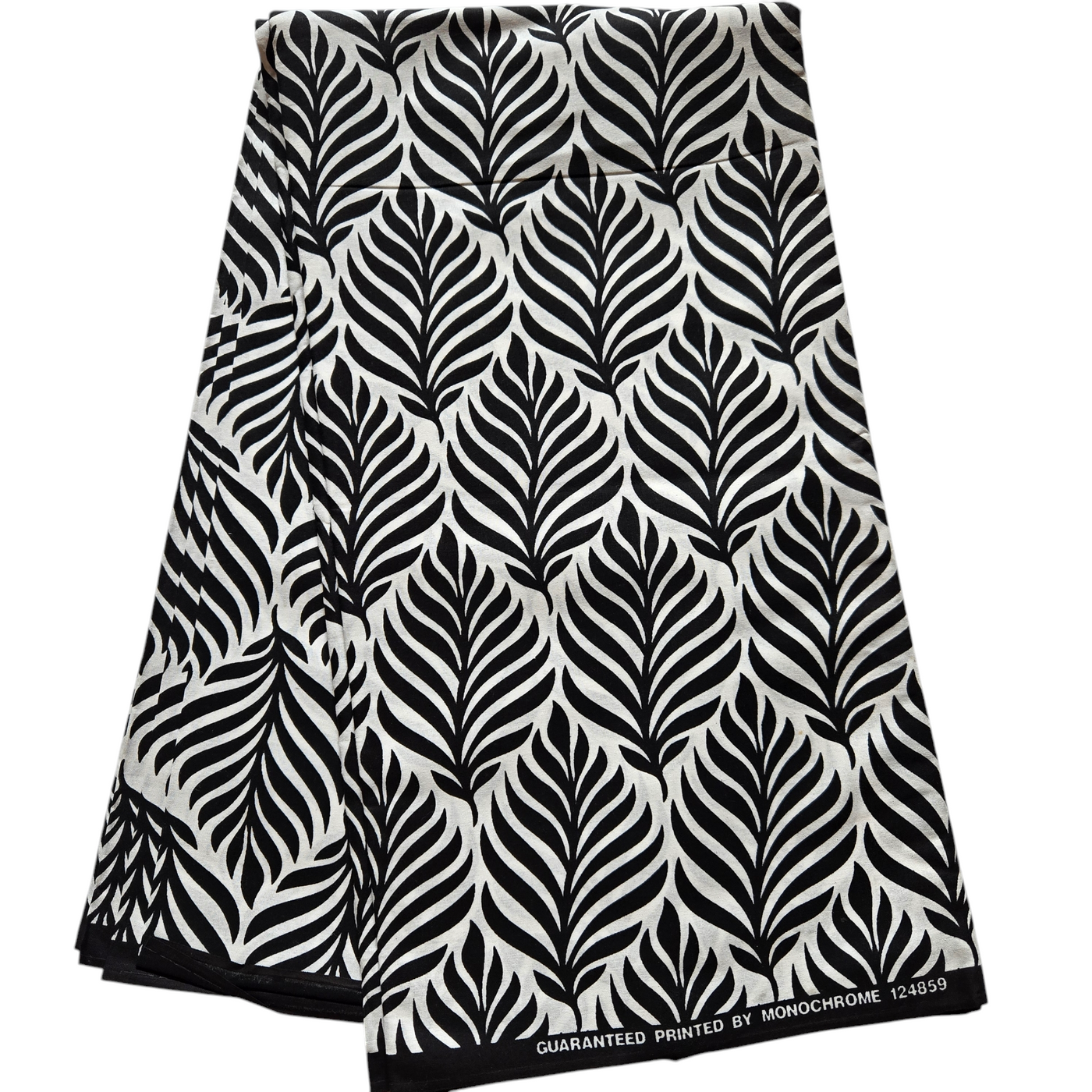 White and Black Monochrome African Print Fabric, Ankara Fabric AF326