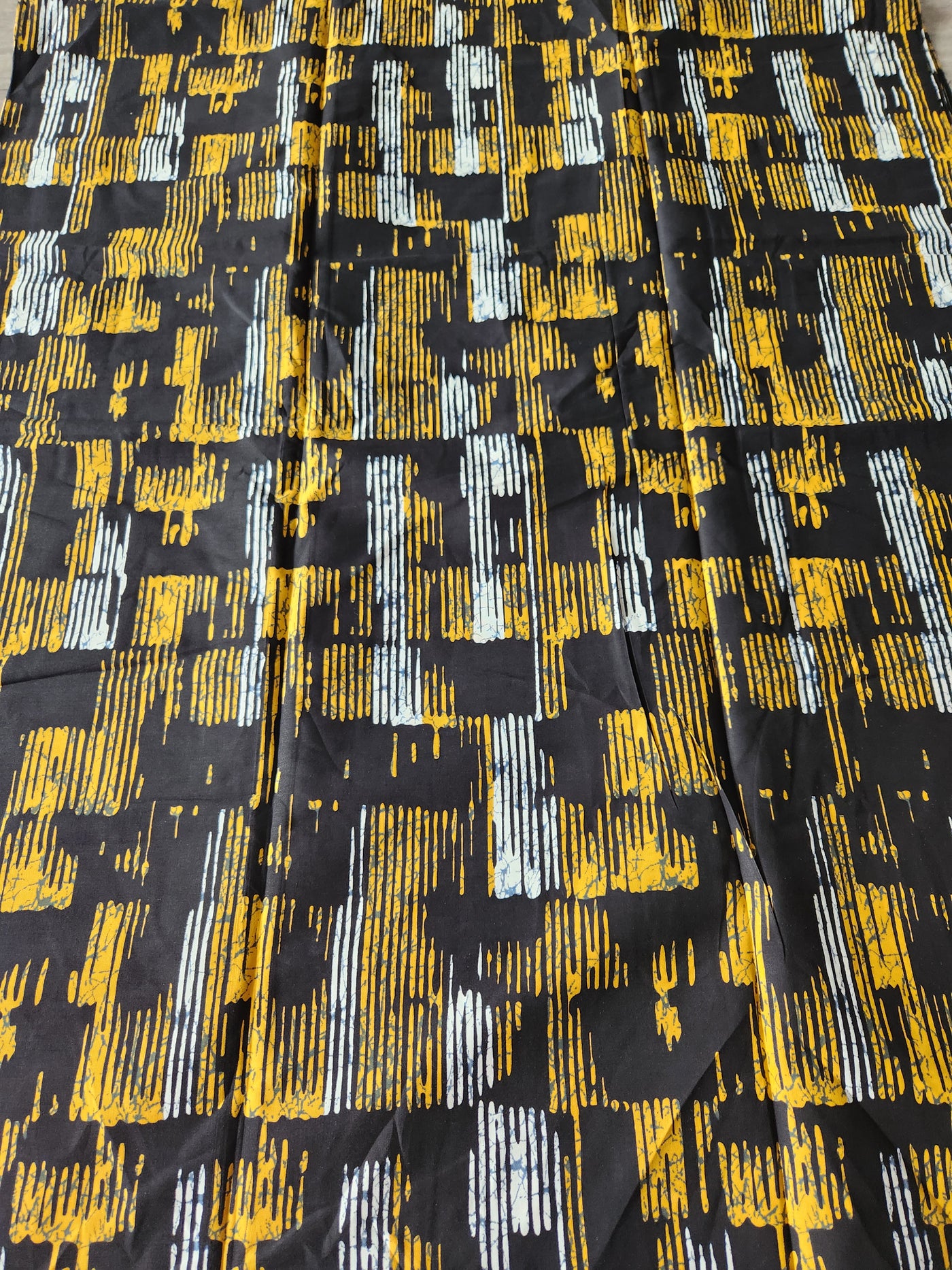 Black and Beige African Print Fabric, Ankara Fabric, AF104