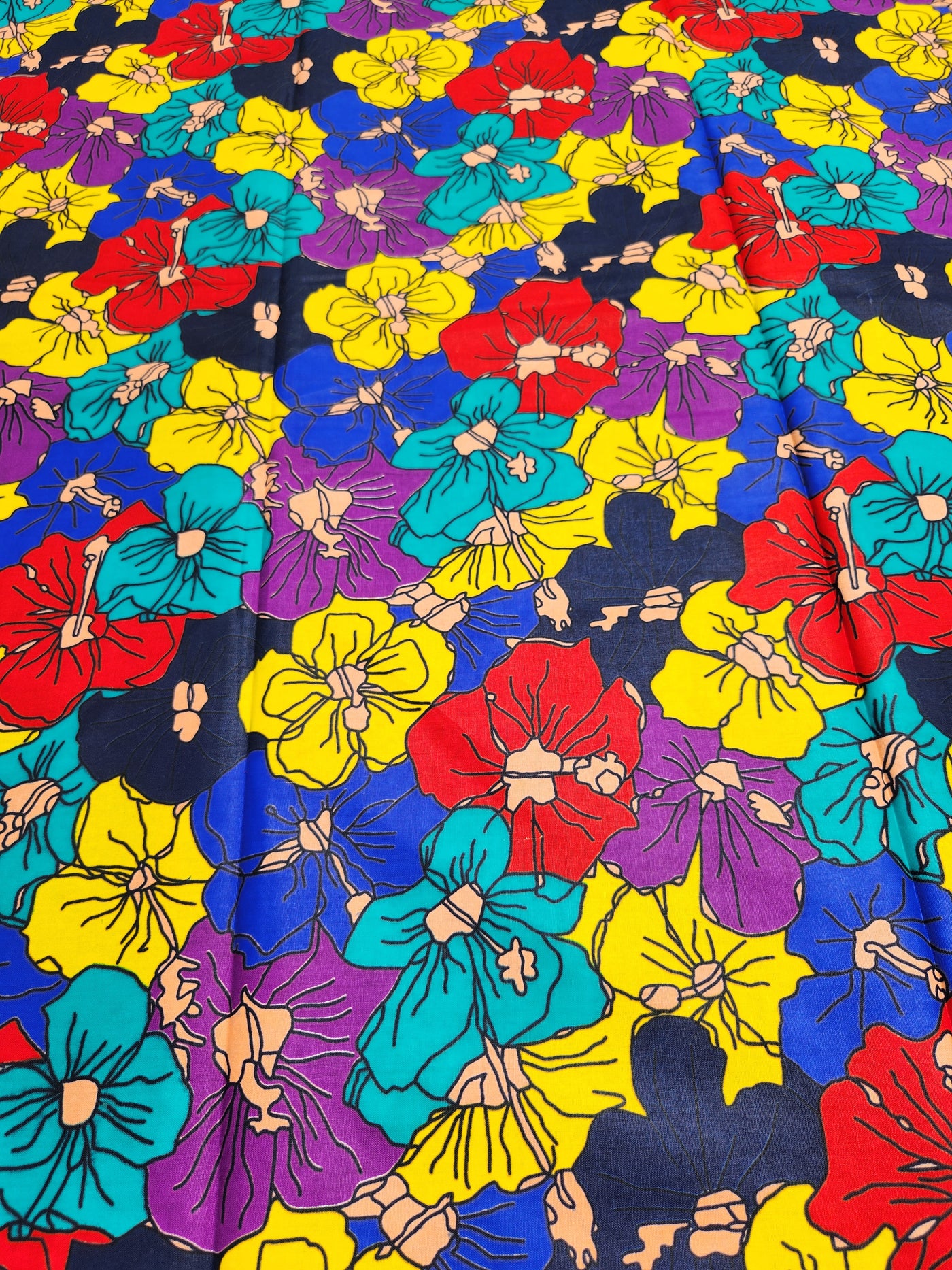 Multicolor African Print Fabric, Ankara Fabric, AF173