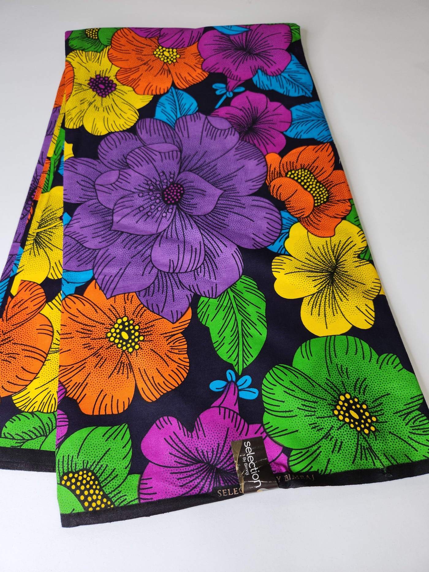 Purple Multicolor Ankara Print Fabric
