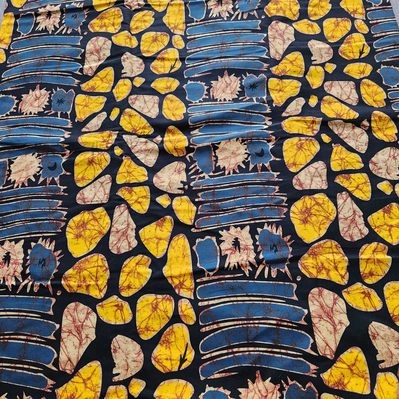 Teal and Gold African Print Fabric, Ankara Fabric, AF288