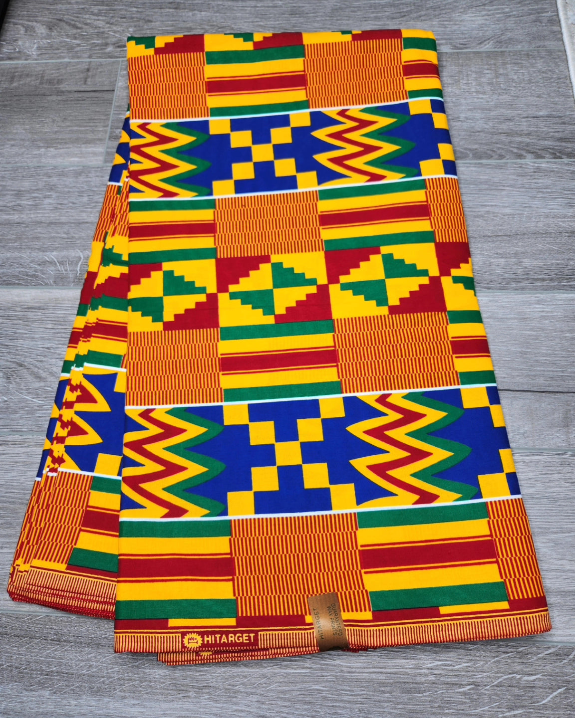 Yellow Kente African Print Fabric, Ankara Fabric AF31