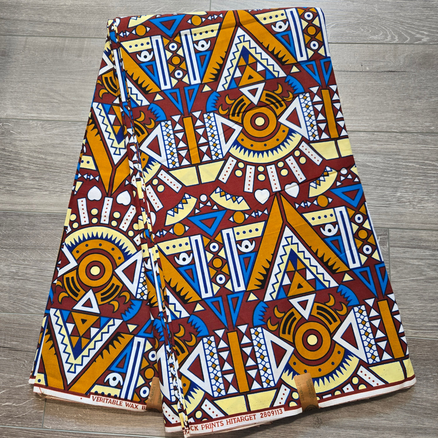 Luxury Brown Tribal African Print Fabric, Brown Ankara Fabric, 100% Cotton Fabric AF384