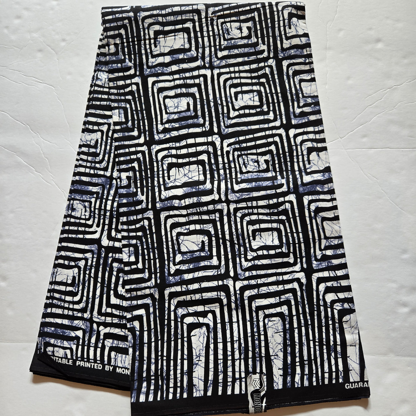 White and Black Monochrome African Print Fabric, Ankara Fabric AF327