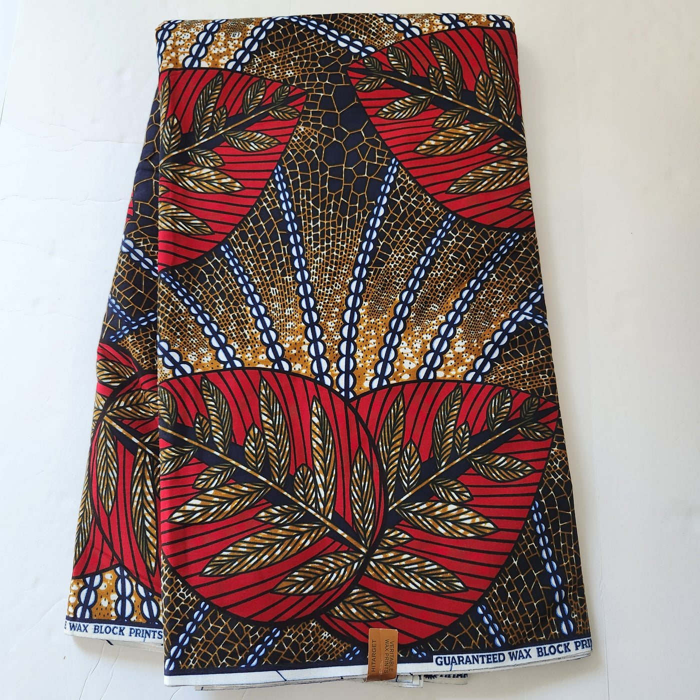 Brown and Red Red African Print Fabric, Ankara Fabric