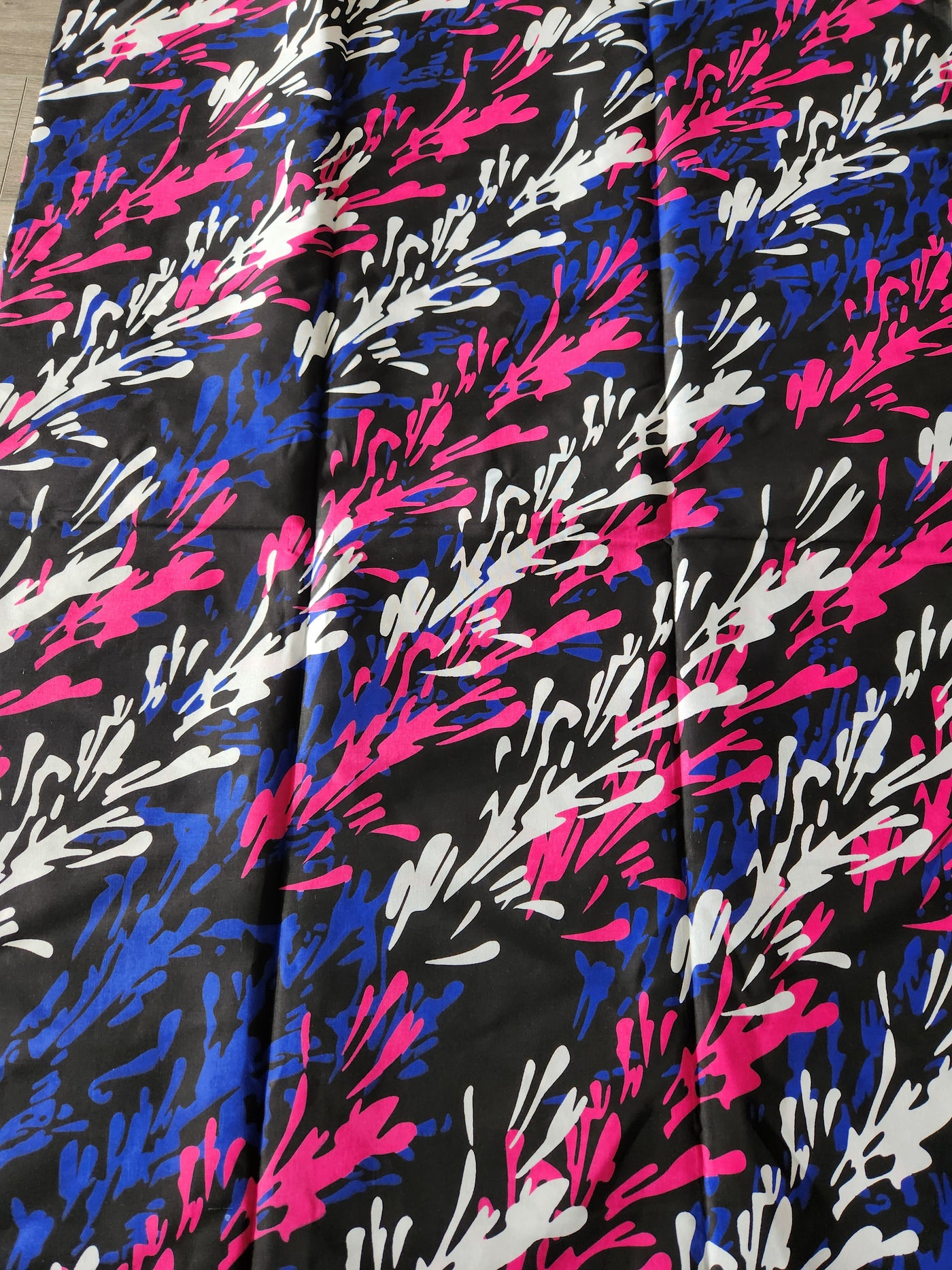 Black and Blue African Print Fabric, Ankara Fabric, AF143