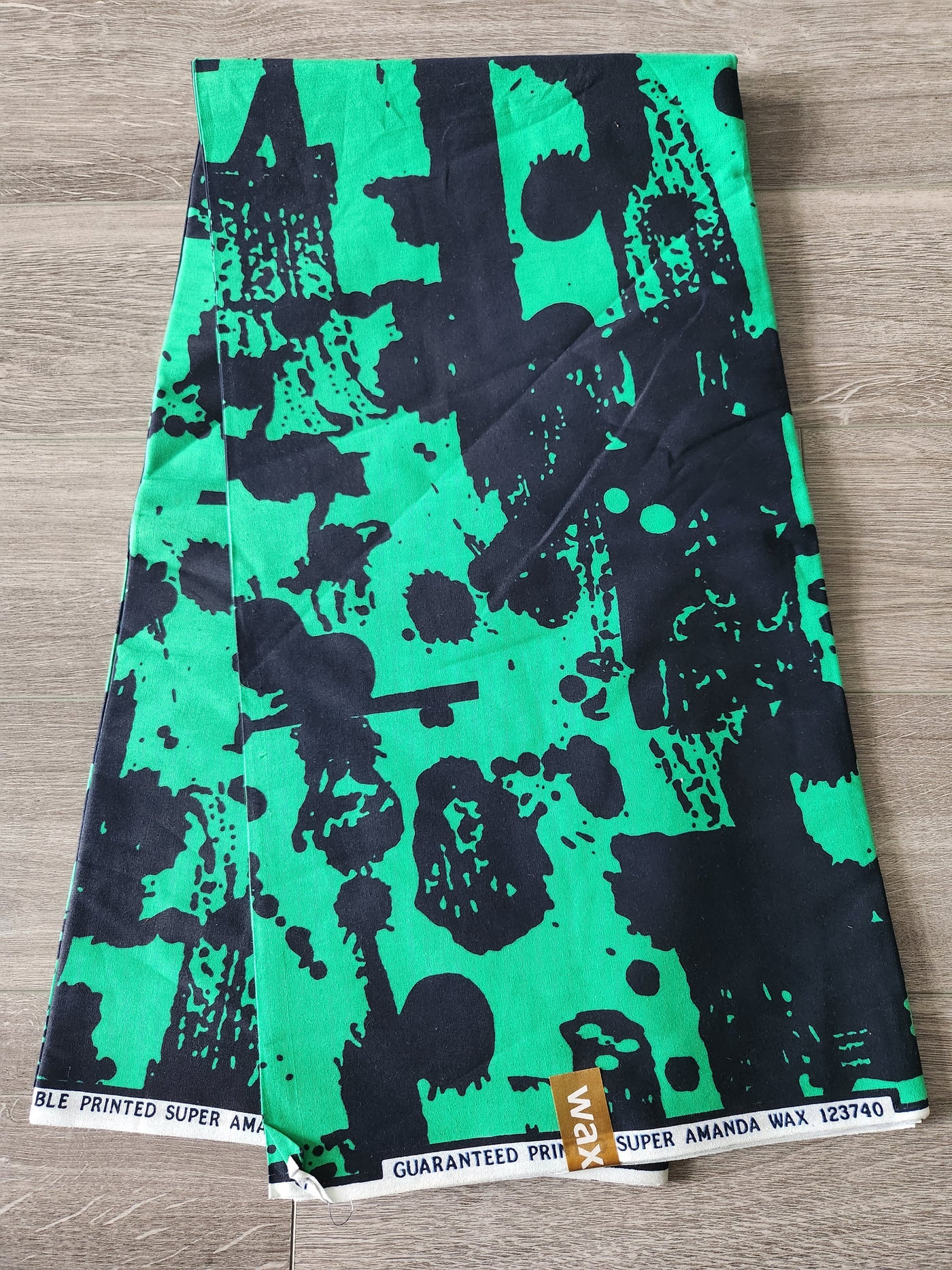 Green and Black African Print Fabric, Ankara Fabric, AF87