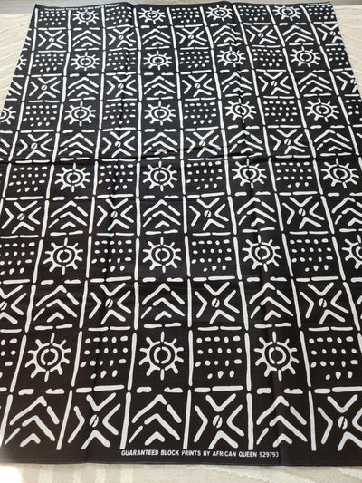 Monochrome Black and White Ankara Fabric