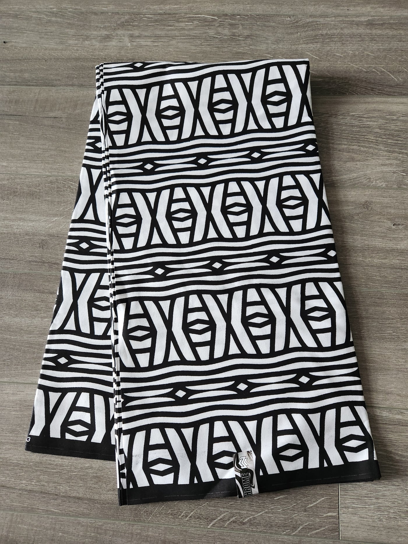 White and Black African Print Fabric, Monochrome Fabric, Ankara Fabric, AF194