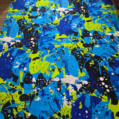 Blue and Black Mix and Match African Print Fabric, Ankara Fabric, 100% Cotton Fabric