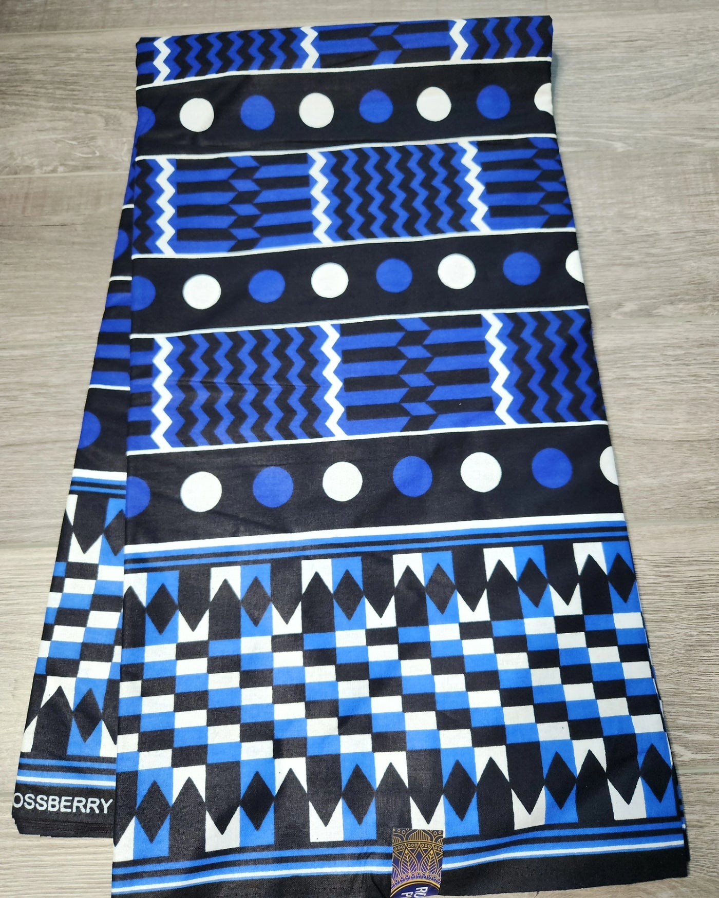 Blue and White African Print Fabric, Ankara Fabric