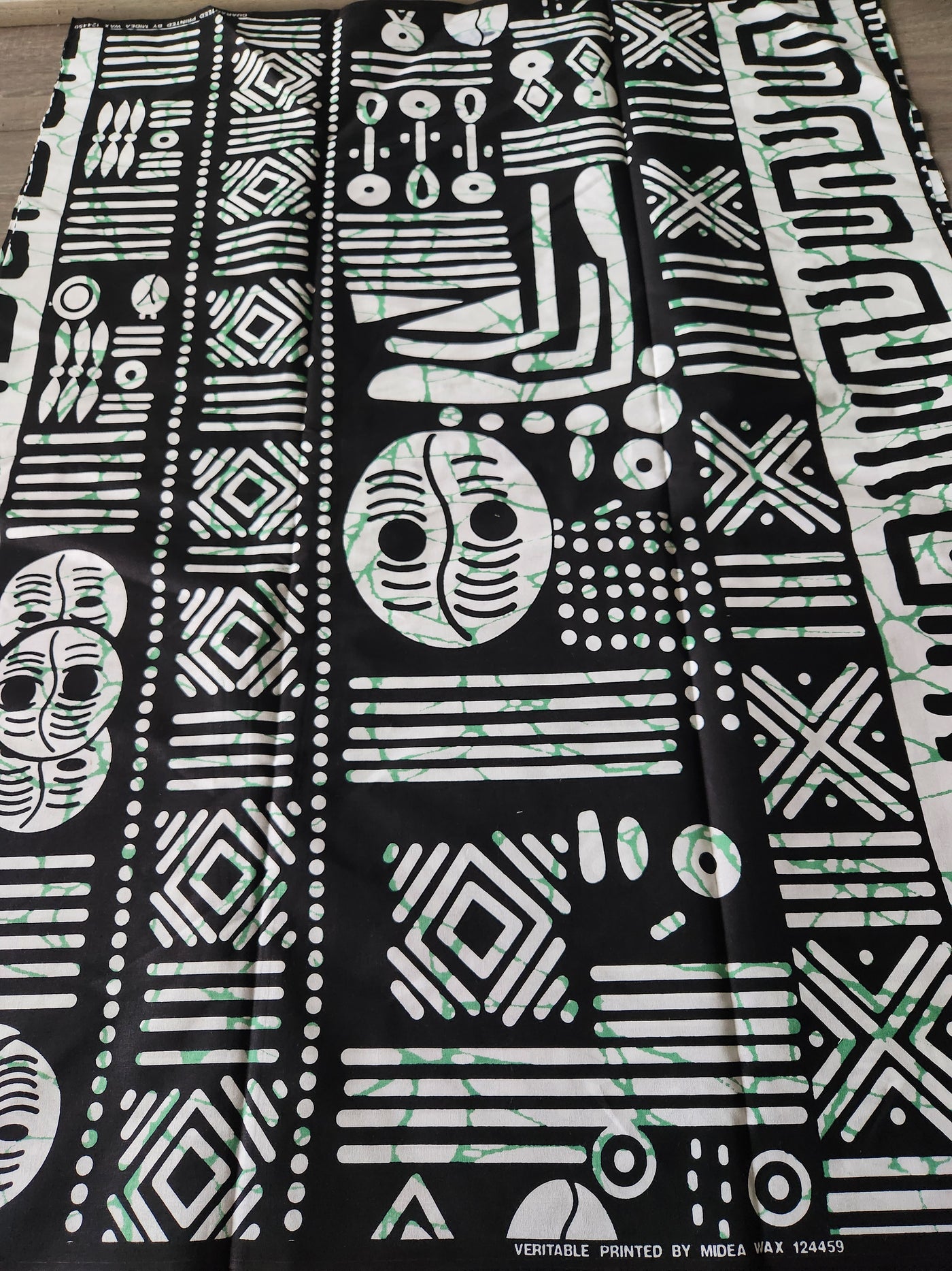 Black and White African Print Fabric, Ankara Fabric, AF94