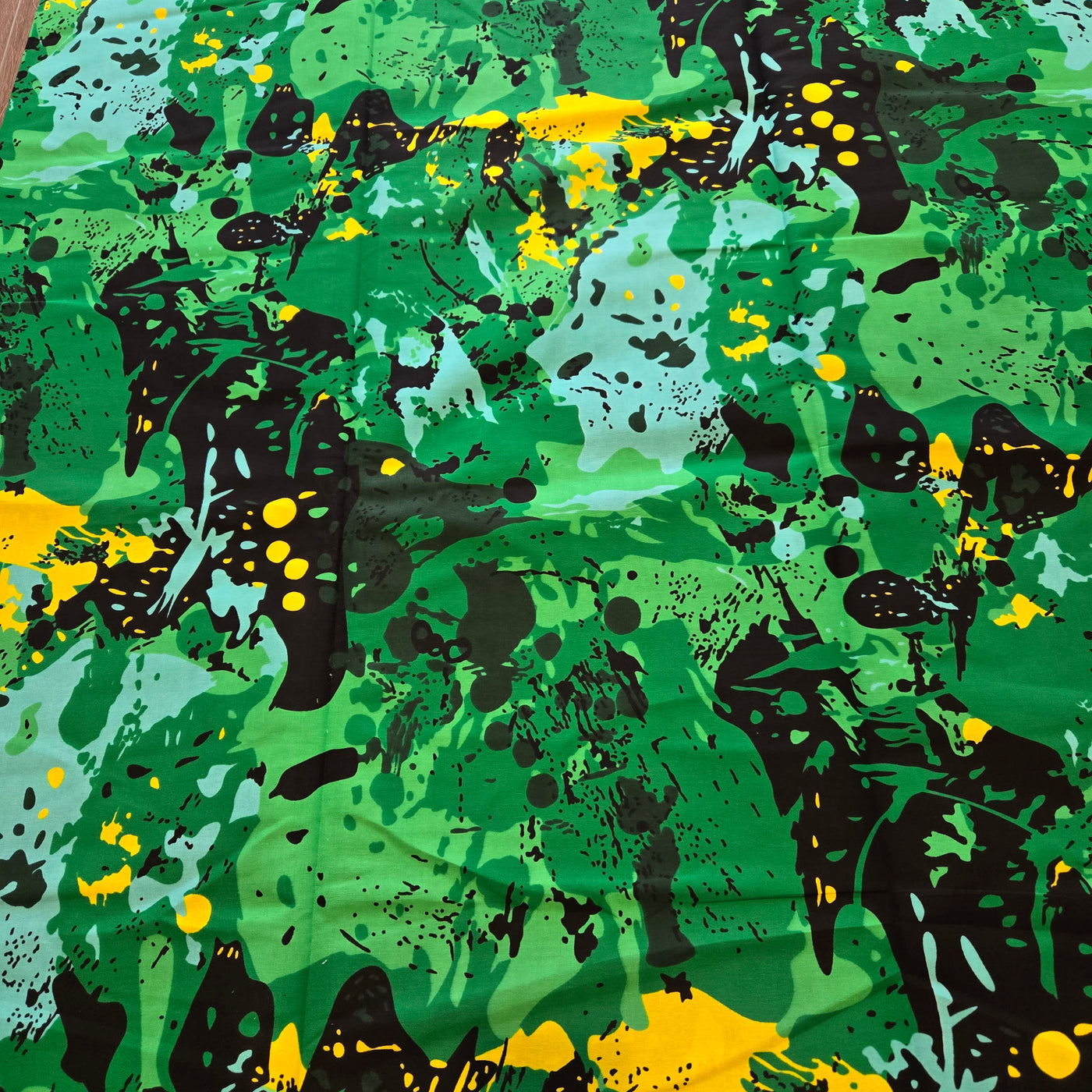 Green Paint Splash African Print Fabric, Black Fabric, Pink Fabric Ankara Fabric, AF317