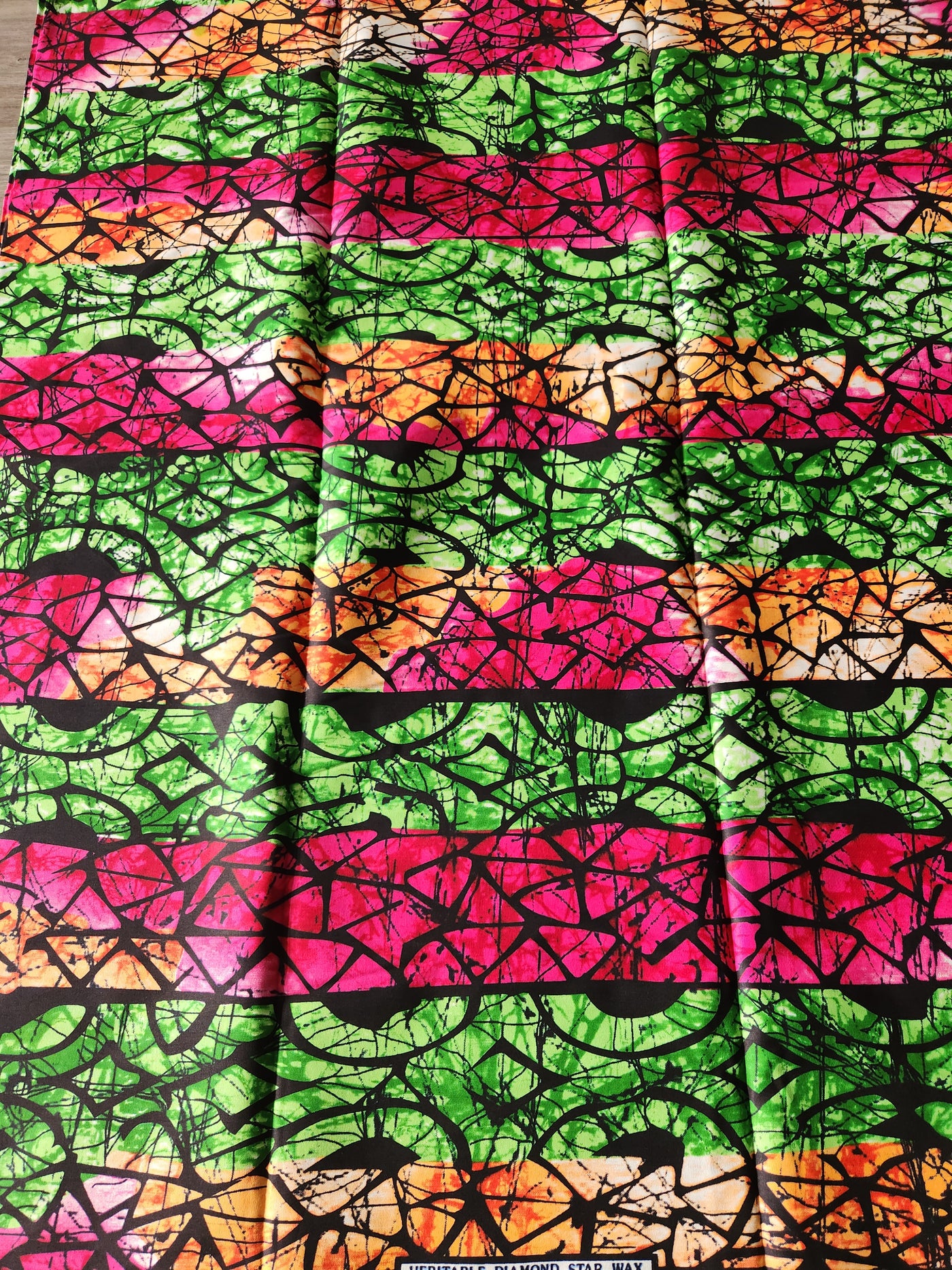 Pink and Green African Print Fabric, Ankara Fabric, AF121