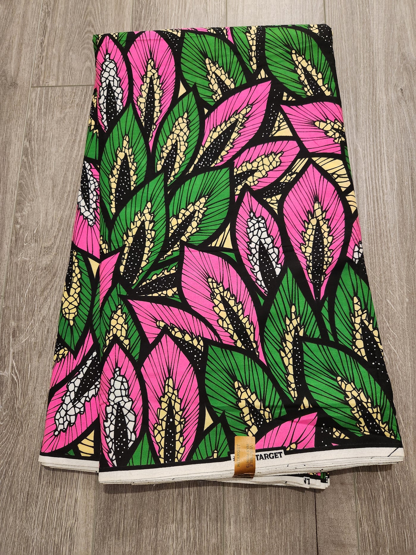 Green and Pink African Print Fabric, Ankara Fabric AF22