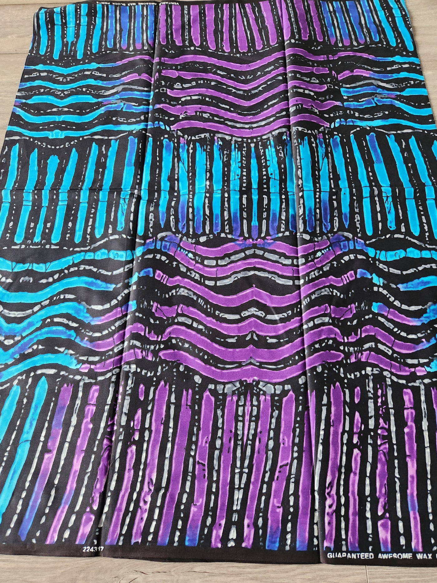 Black and Blue African Print Fabric, Ankara Fabric, AF197