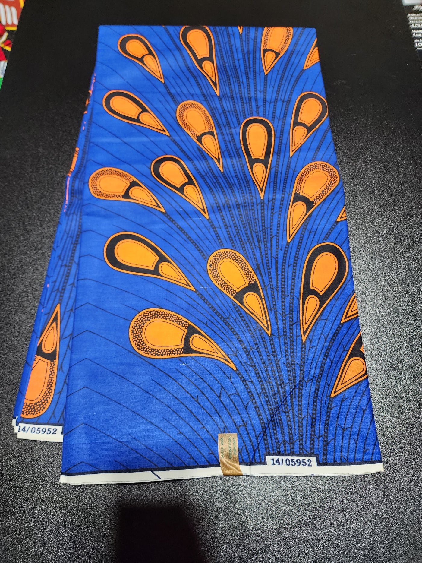 Blue and Orange Rainburst African Print Ankara Fabric ACS2234