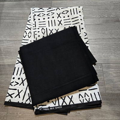 Black and White Monochrome Mix and Match African Print Fabric, Ankara Fabric, 100%Cotton Fabric