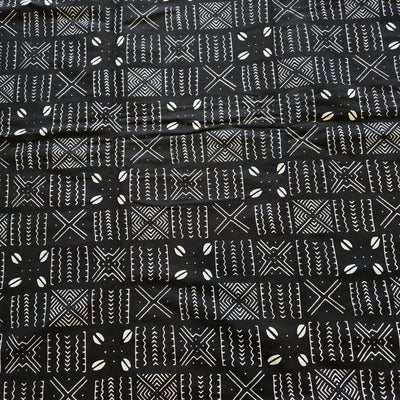 Black and White African Print Fabric, Monochrome Fabric, Ankara Fabric, AF313