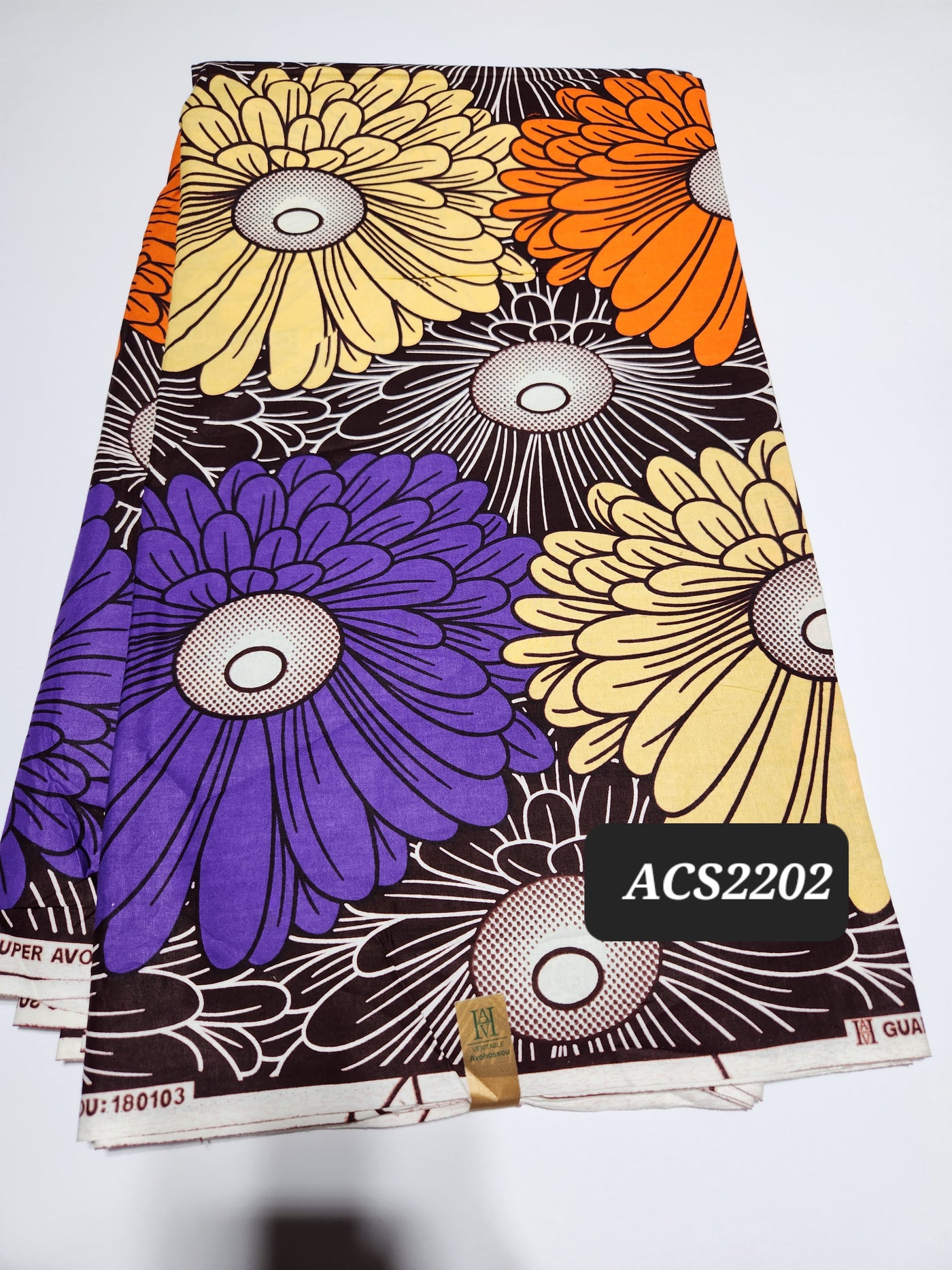 Brown Ankara Print Fabric ACS2202
