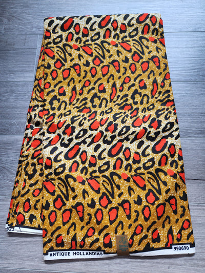 Animal Print Brown African Print Fabric, Ankara Fabric