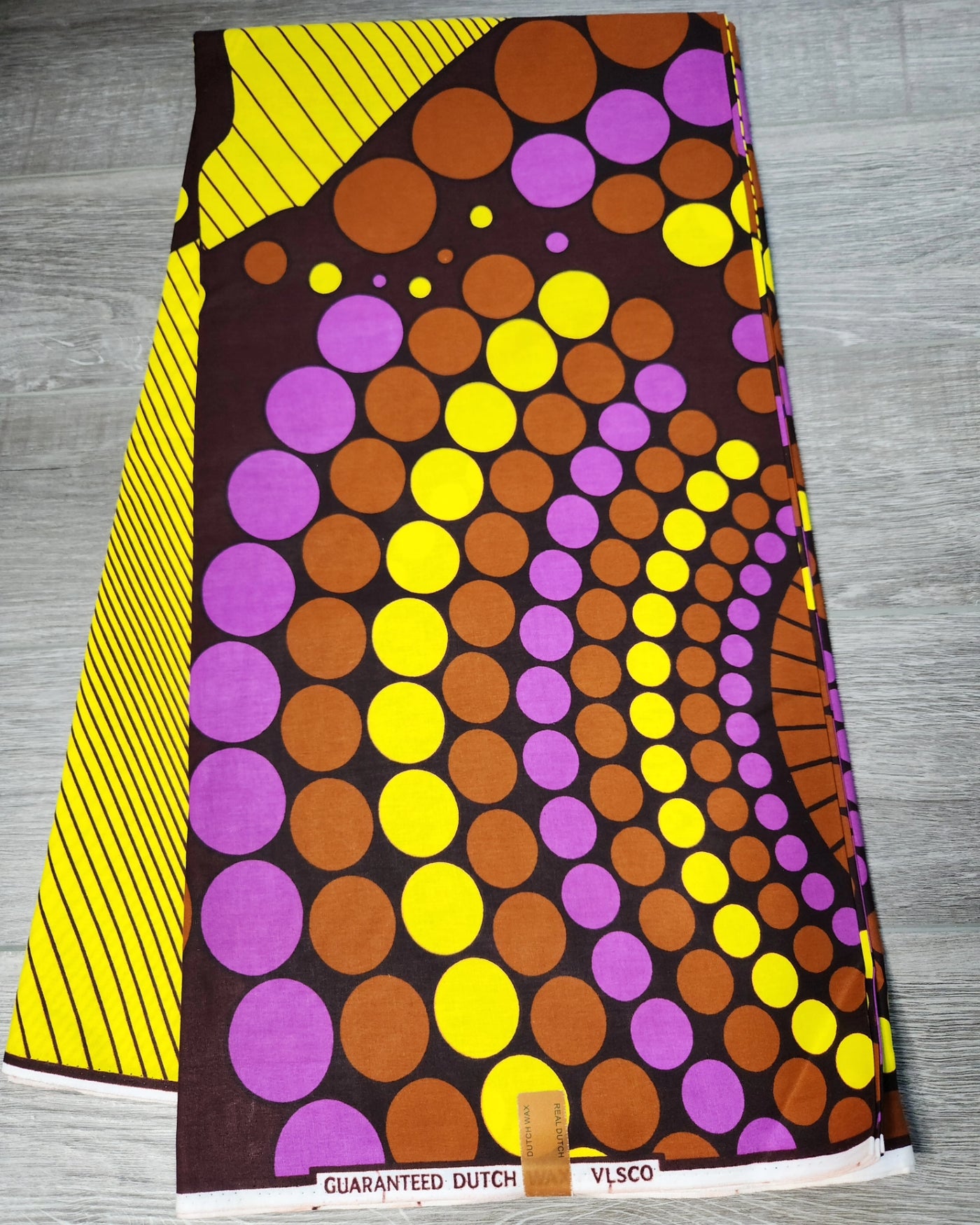 Yellow and Brown African Print Fabric, Ankara Fabric