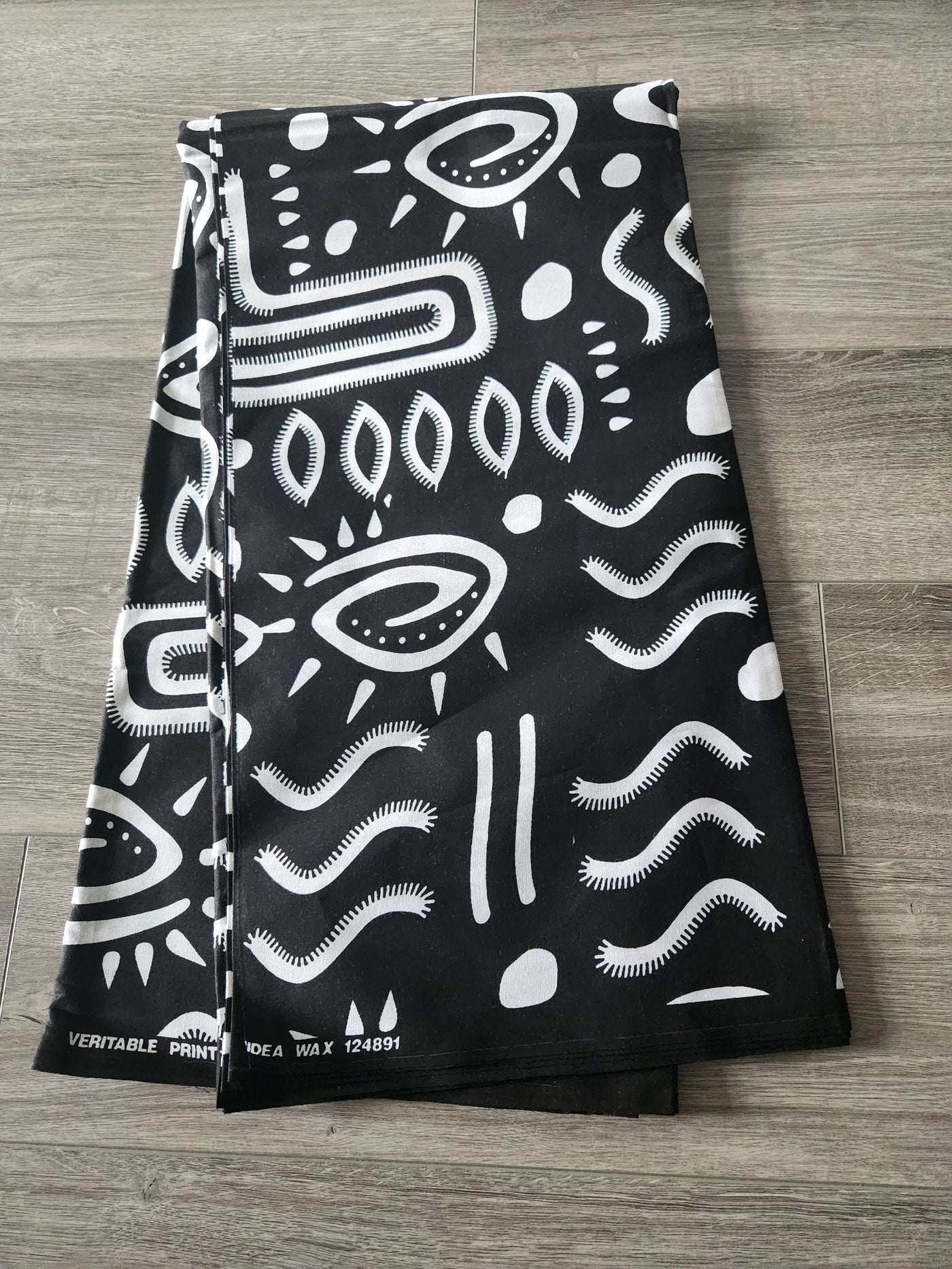 Black and White African Print Fabric, Monochrome Fabric, Ankara Fabric, AF150