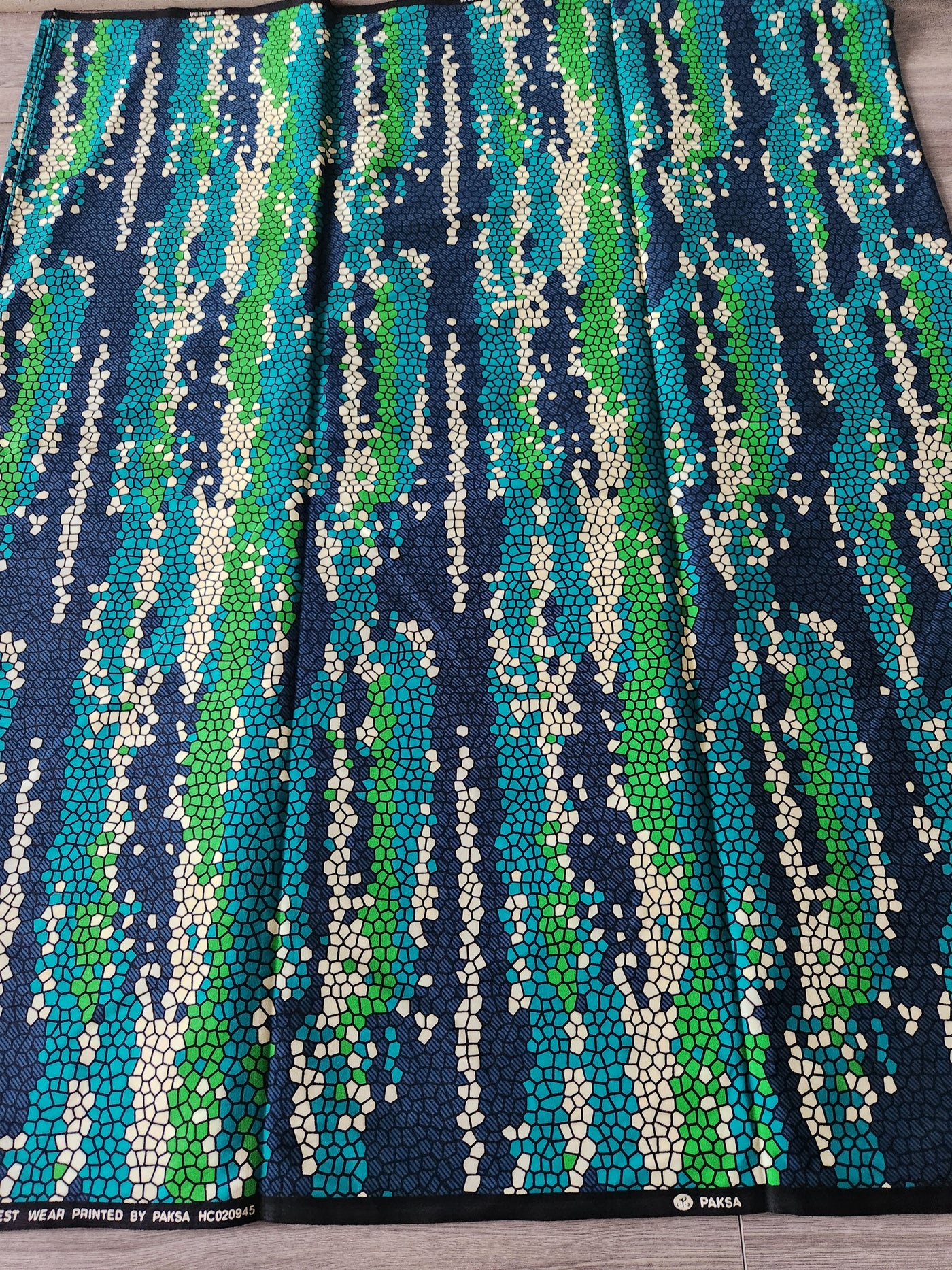 Teal and Blue African Print Fabric, Ankara Fabric, AF95