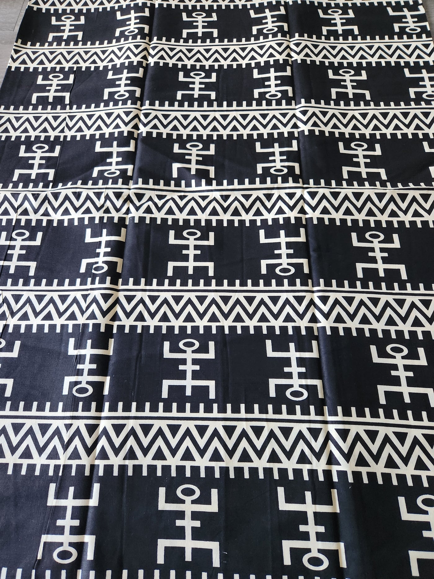 White and Black African Print Fabric, Monochrome Fabric, Ankara Fabric, AF200