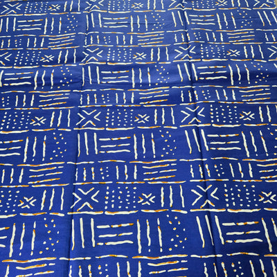 Blue and Black Mix and Match Tribal African Print Fabric, Ankara Fabric