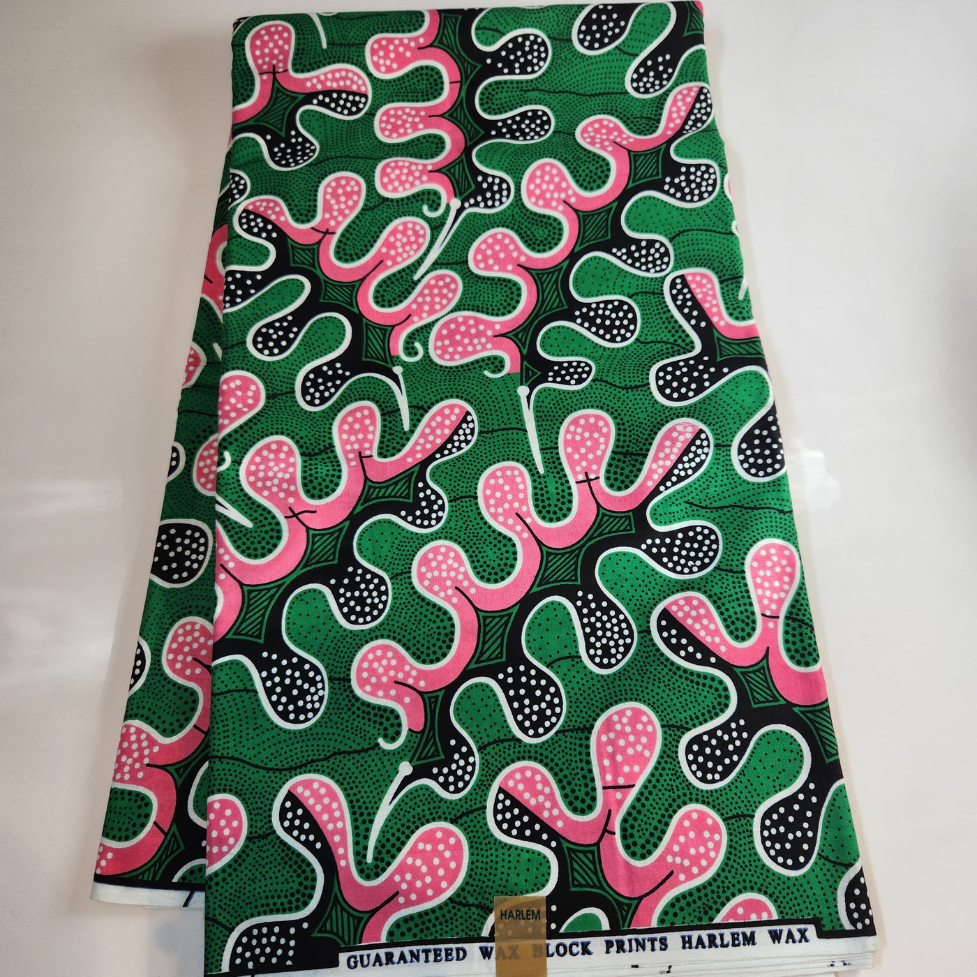 Pink and Green African Print Fabric, Ankara Fabric, AF281