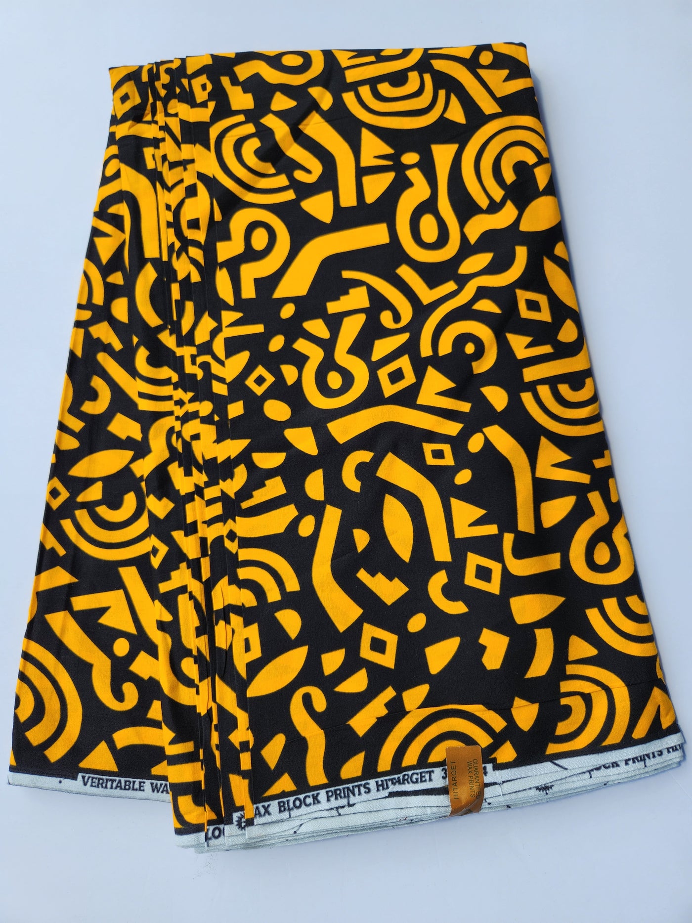 Black and Gold African Print Fabric, Ankara Fabric, AF160