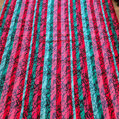 Pink and Blue African Print Fabric, Ankara Fabric, 100% Cotton Fabric, AF373